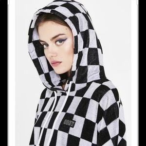 Obey NWT checker pattern hoodie